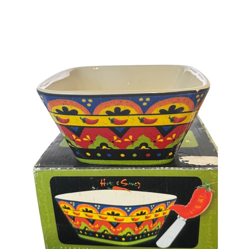Certified International Hot & Saucy Ceramic Dip Bowl (Only)